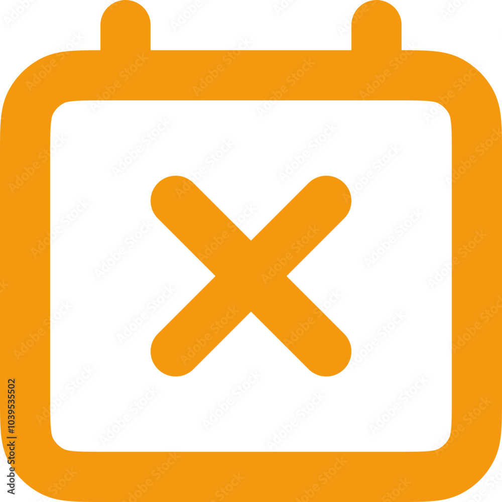 Fototapeta premium Calendar Xmark Icon Logo Design