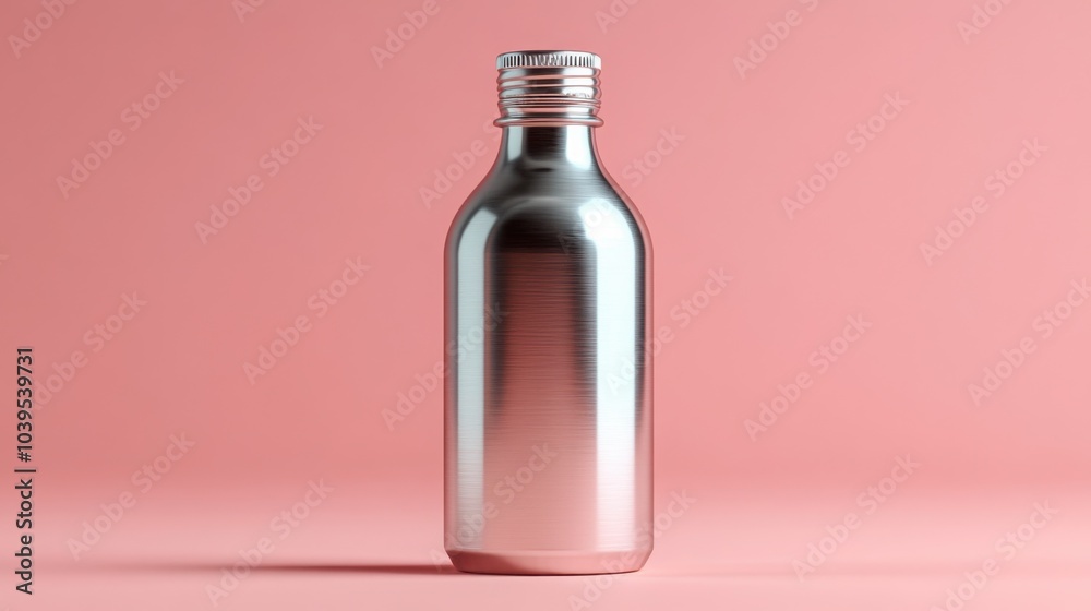 High-Quality Mockup of a Single Blank Bottle on Isolated White Background for Professional Presentations and Design Projects High-Quality Mockup of a Single Blank Bottle on Isolated White Background for Professional Presentations and Design Projects