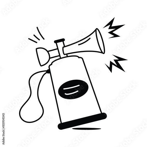 Well designed icon of sports horn in editable style