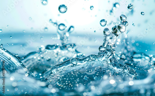 Water droplets and bubbles