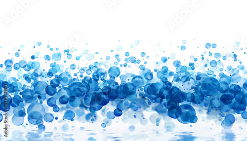 Water droplets and bubbles