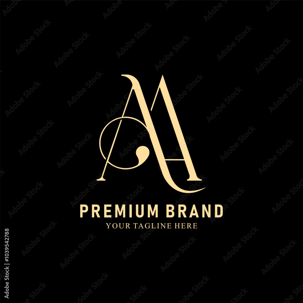 Modern Creative AA Logo Design. icon initial Based Monogram and Letters in Luxury vector