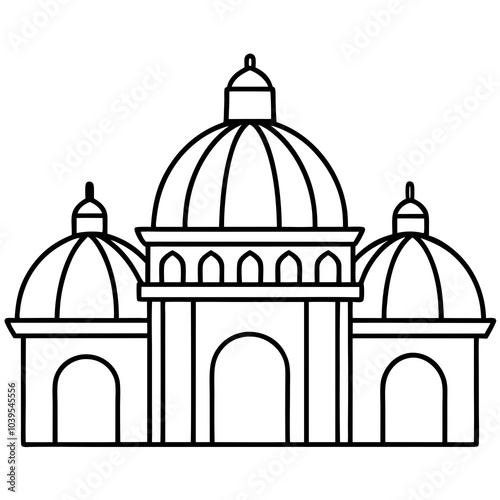 taj mahal vector illustration