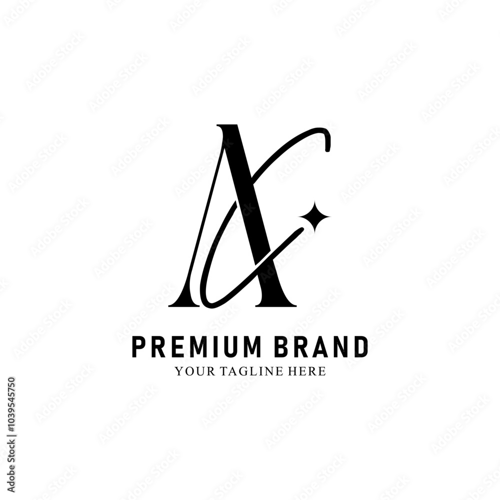 Modern Creative AC Logo Design. icon initial Based Monogram and Letters in Luxury vector