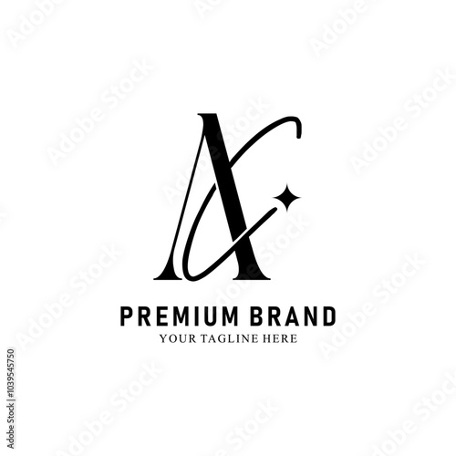 Obraz na płótnie Modern Creative AC Logo Design. icon initial Based Monogram and Letters in Luxury vector w salonie