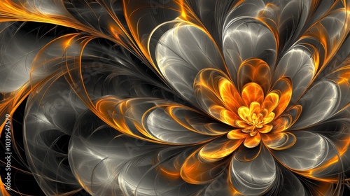 a computer-generated image features this bloom at its heart