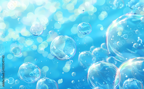 Wallpaper Mural Water droplets and bubbles Torontodigital.ca