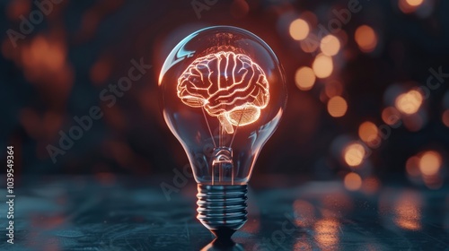 Lightbulb Brain - A Visual Representation of Ideas