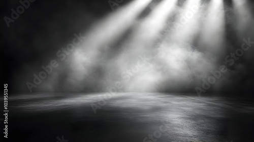 Abstract Background with Fog and Light Rays