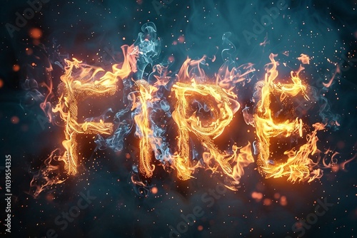 the word fire is made up of fire and smoke