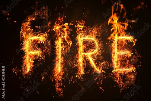 the word fire is made up of fire and flames