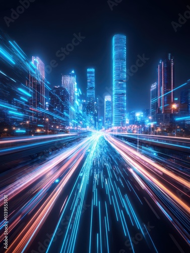 Wallpaper Mural A futuristic 5G powered world with advanced technology, seamless connectivity, and limitless possibilities for innovation. Torontodigital.ca