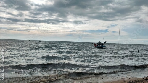 Fishing Boats on a Cloudy Horizon