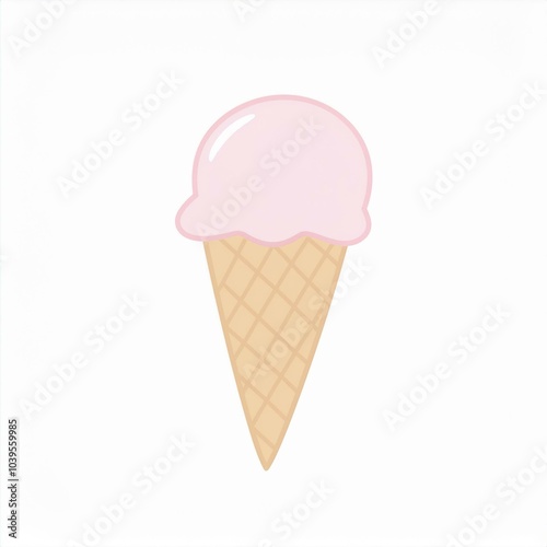 ice cream cone isolated on white