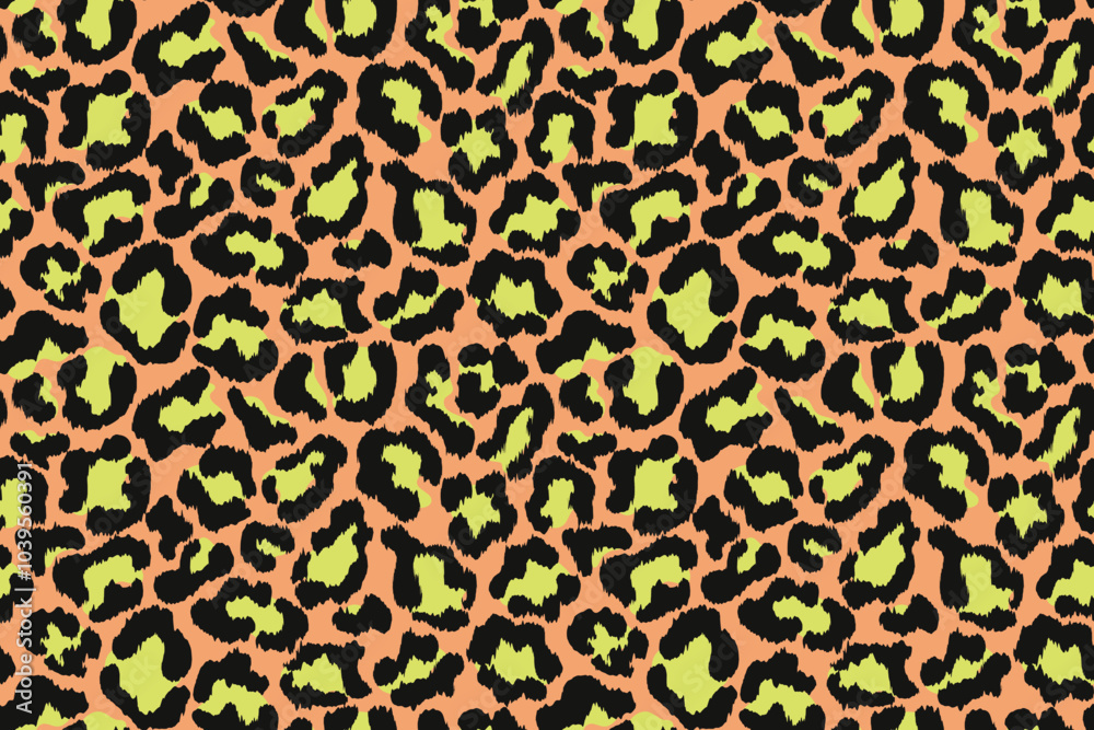 Leopard skin in editable Seamless Pattern vector design Leopard skin in editable Seamless Pattern vector design