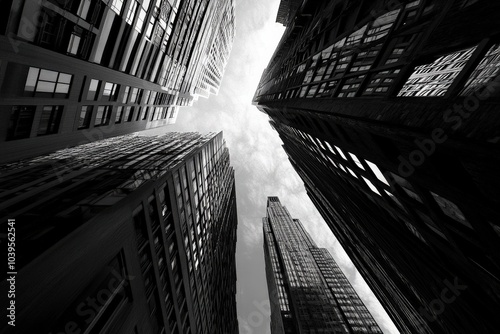 Downtown Brooklyn City Scape. Urban Skyscraper Skyline and Architecture photo