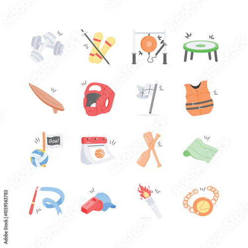 This collection of sports and recreation icons will bring energy to your project