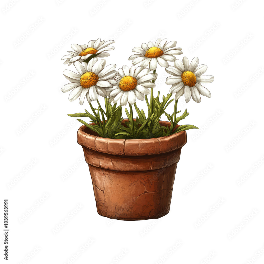 Potted Daisies Potted Daisies