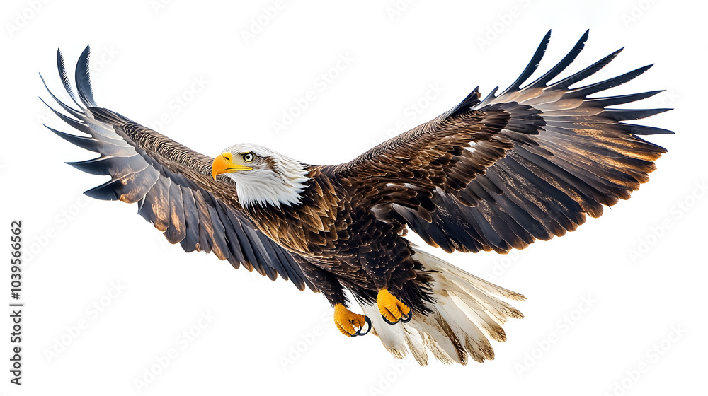 Majestic Eagle Soaring Against White Background Stunning Powerful Bird of Prey Photograph Showcasing the Graceful Beauty and Strength of this Magnificent Avian Predator Majestic Eagle Soaring Against White Background Stunning Powerful Bird of Prey Photograph Showcasing the Graceful Beauty and Strength of this Magnificent Avian Predator