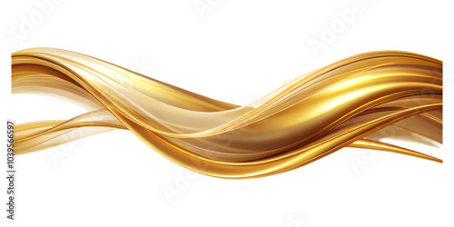 abstract gold wave curve lines designs on white background