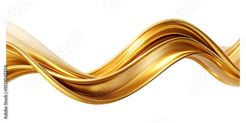 abstract gold wave curve lines designs on white background