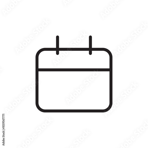 Calendar icon Flat line illustration