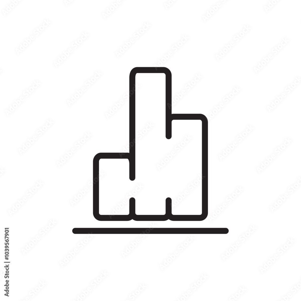 Chart column Flat line illustration Chart column Flat line illustration