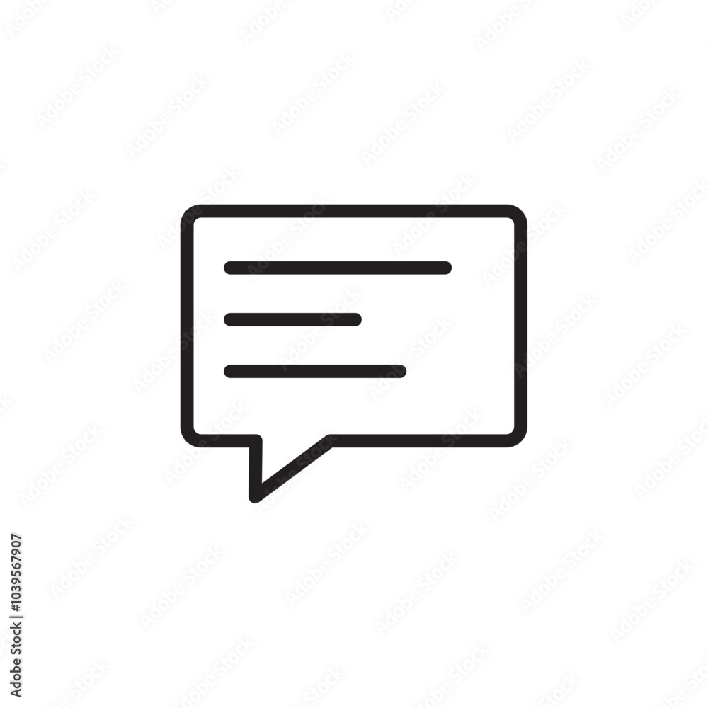 Chat icon Flat line illustration Chat icon Flat line illustration