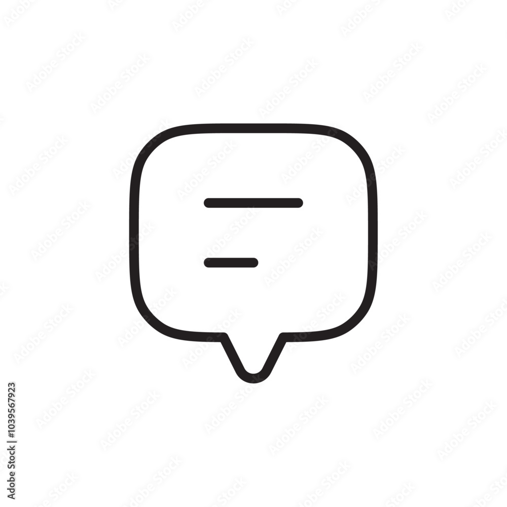 Chat icon Flat line illustration Chat icon Flat line illustration