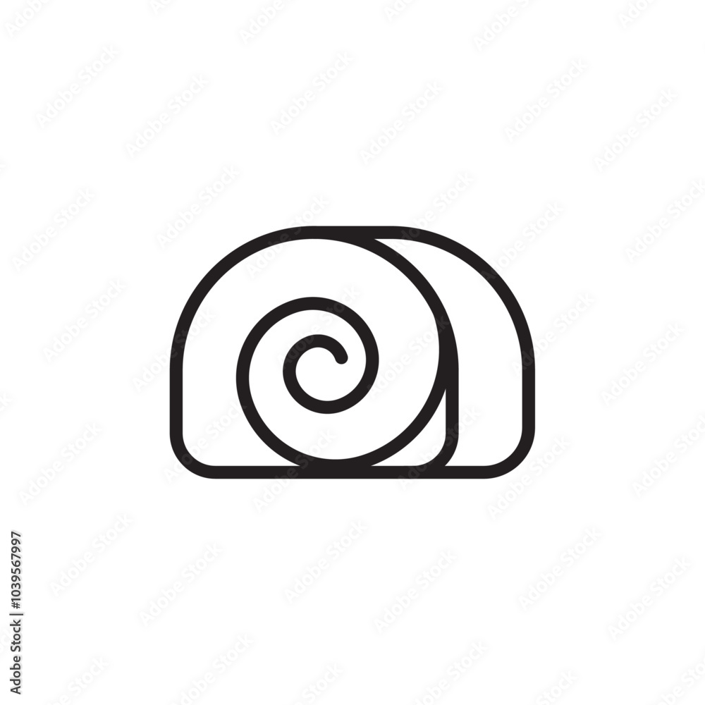 cinnamon roll icon Flat line illustration cinnamon roll icon Flat line illustration