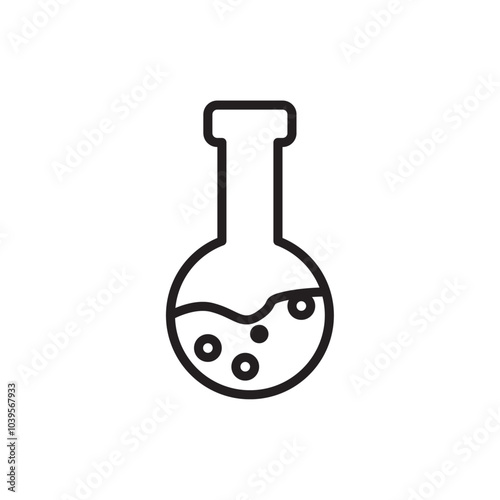 Chemistry icon Flat line illustration