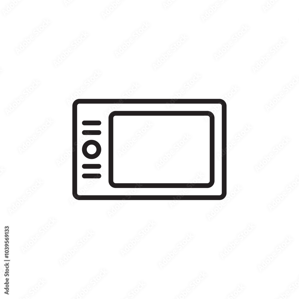 graphics tablet icon Flat line illustration graphics tablet icon Flat line illustration