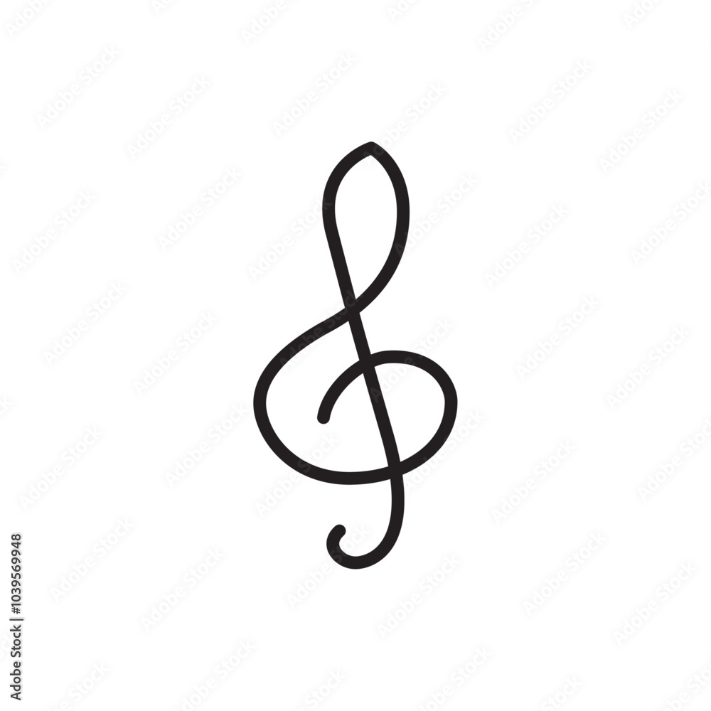 Music icon Flat line illustration Music icon Flat line illustration
