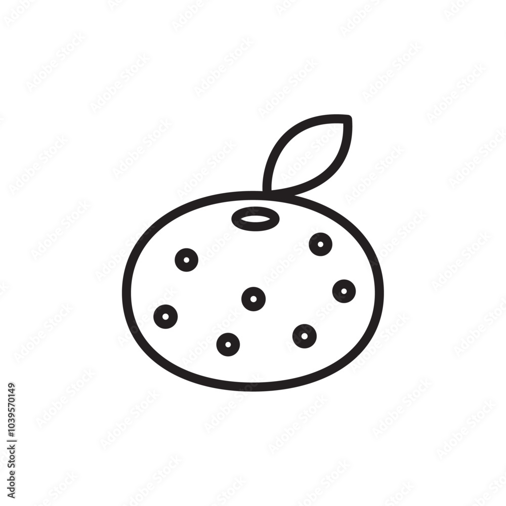 Orange icon Flat line illustration Orange icon Flat line illustration