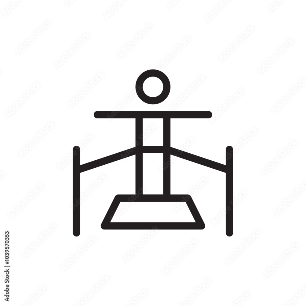 Play area Flat line illustration