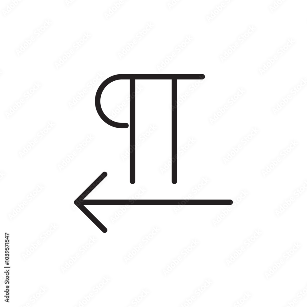 Text paragraph left icon Flat line illustration Text paragraph left icon Flat line illustration