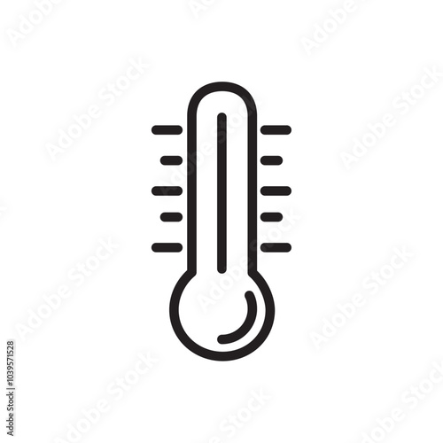 Temperature icon Flat line illustration