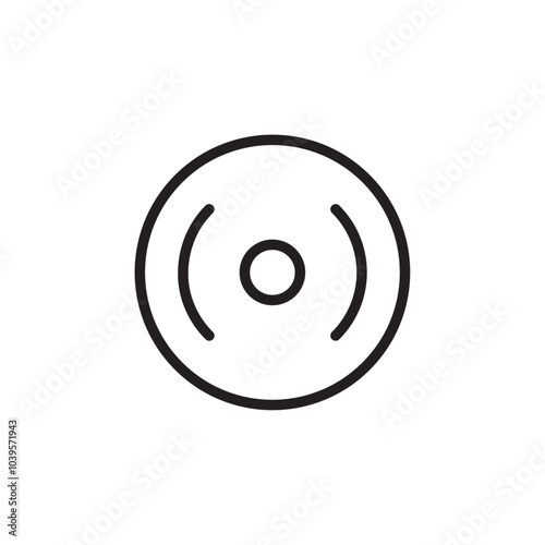 Vinyl Record icon Flat line illustration