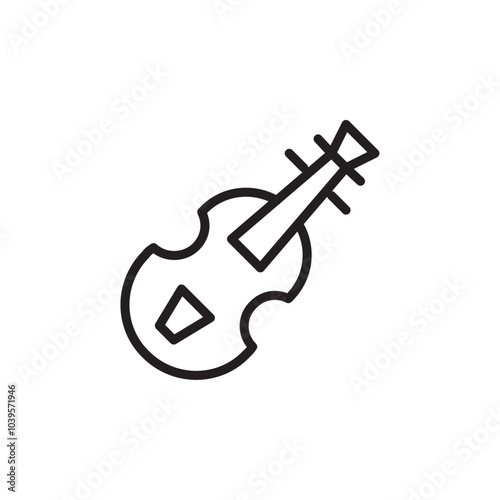 Violen icon Flat line illustration
