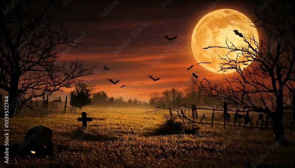 A scary and dark scene for Halloween A scary and dark scene for Halloween