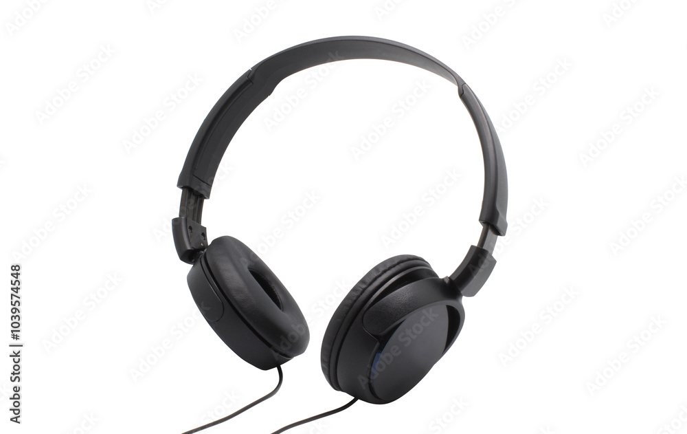 Large music audio headphones on isolated background. Large music audio headphones on isolated background.