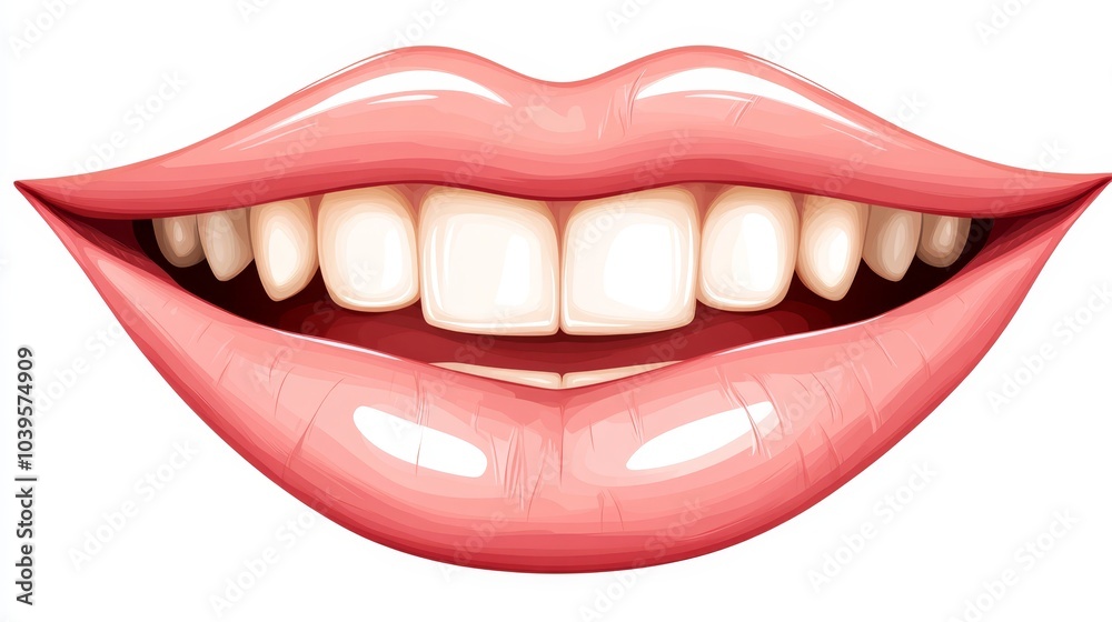 Close-up of woman's teeth and gums against white backdrop Include clipping path for superimposing text Close-up of woman's teeth and gums against white backdrop Include clipping path for superimposing text