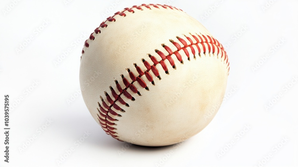 Brand new baseball with perfect stitching and smooth leather, isolated on white background Brand new baseball with perfect stitching and smooth leather, isolated on white background