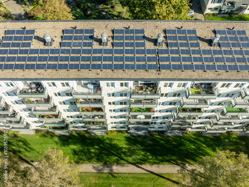 aerial vew of some apartment buildings photo