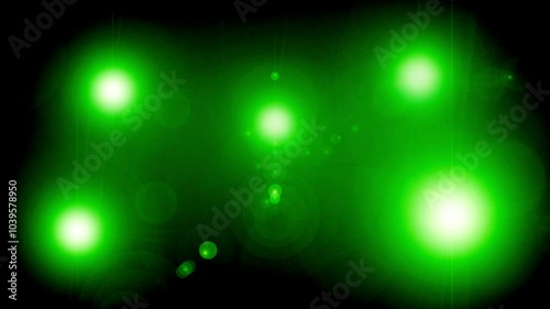 Lens flare animation (green)