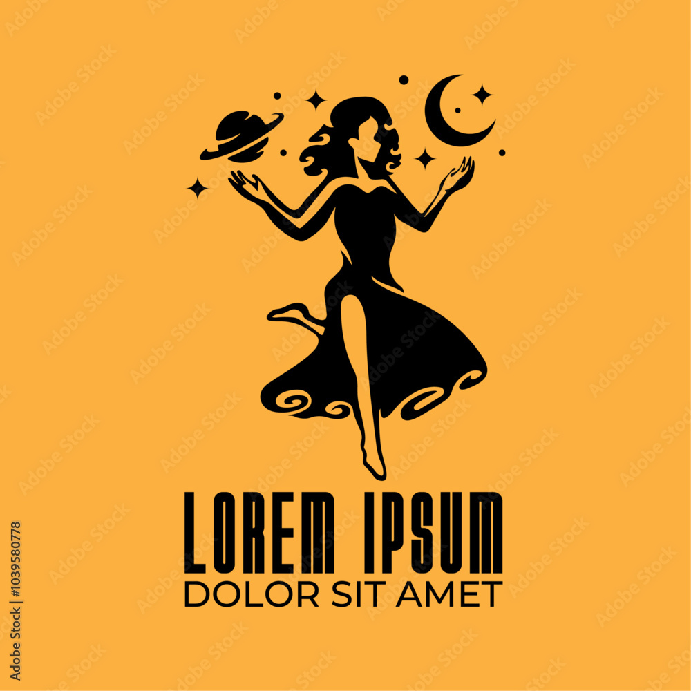 Naklejka premium Lady Universe