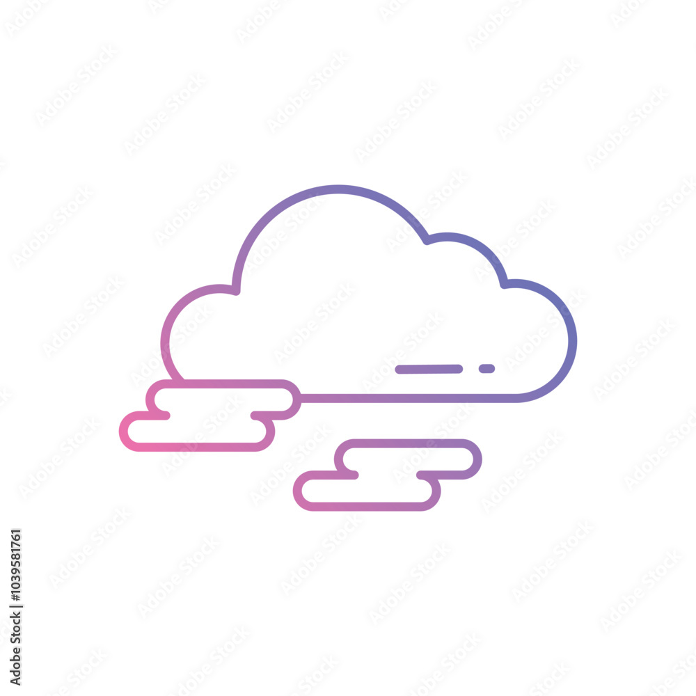 Fog vector icon stock illustration Fog vector icon stock illustration