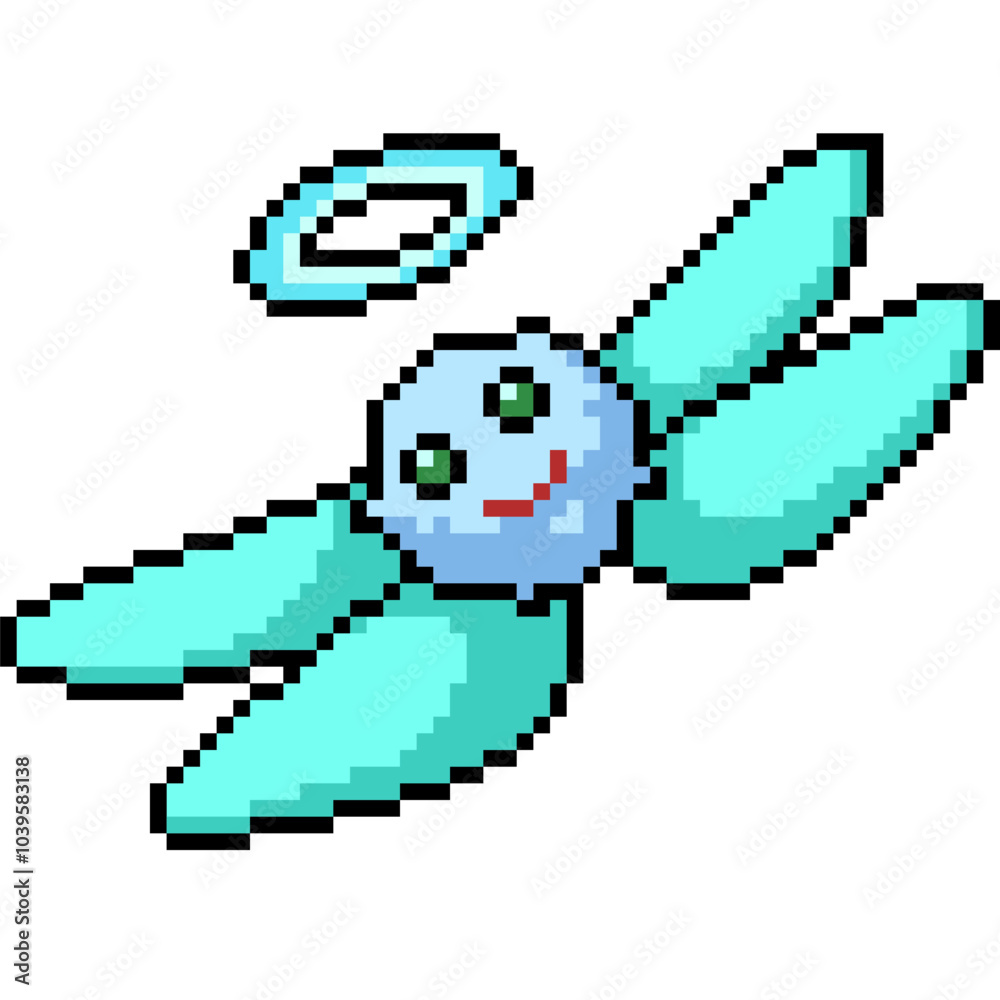 Fototapeta premium pixel art of blur fairy angel