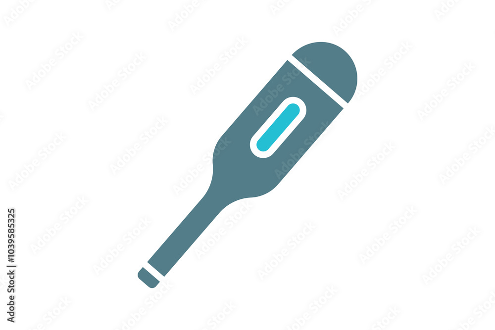 Thermometer icon. solid icon style. icon related to medical. health elements vector illustration