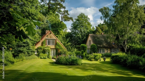 Charming Cottages in a Lush Garden